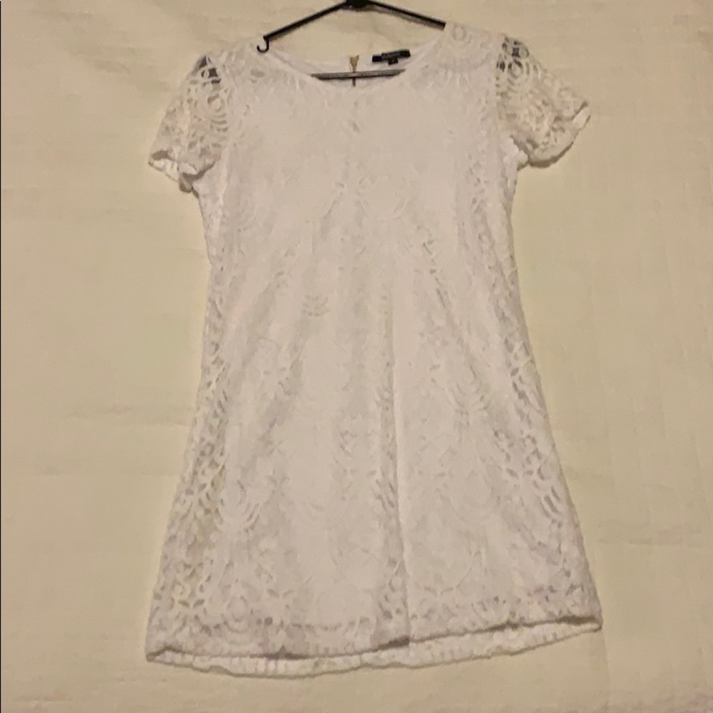 Short Sleeve White Dress